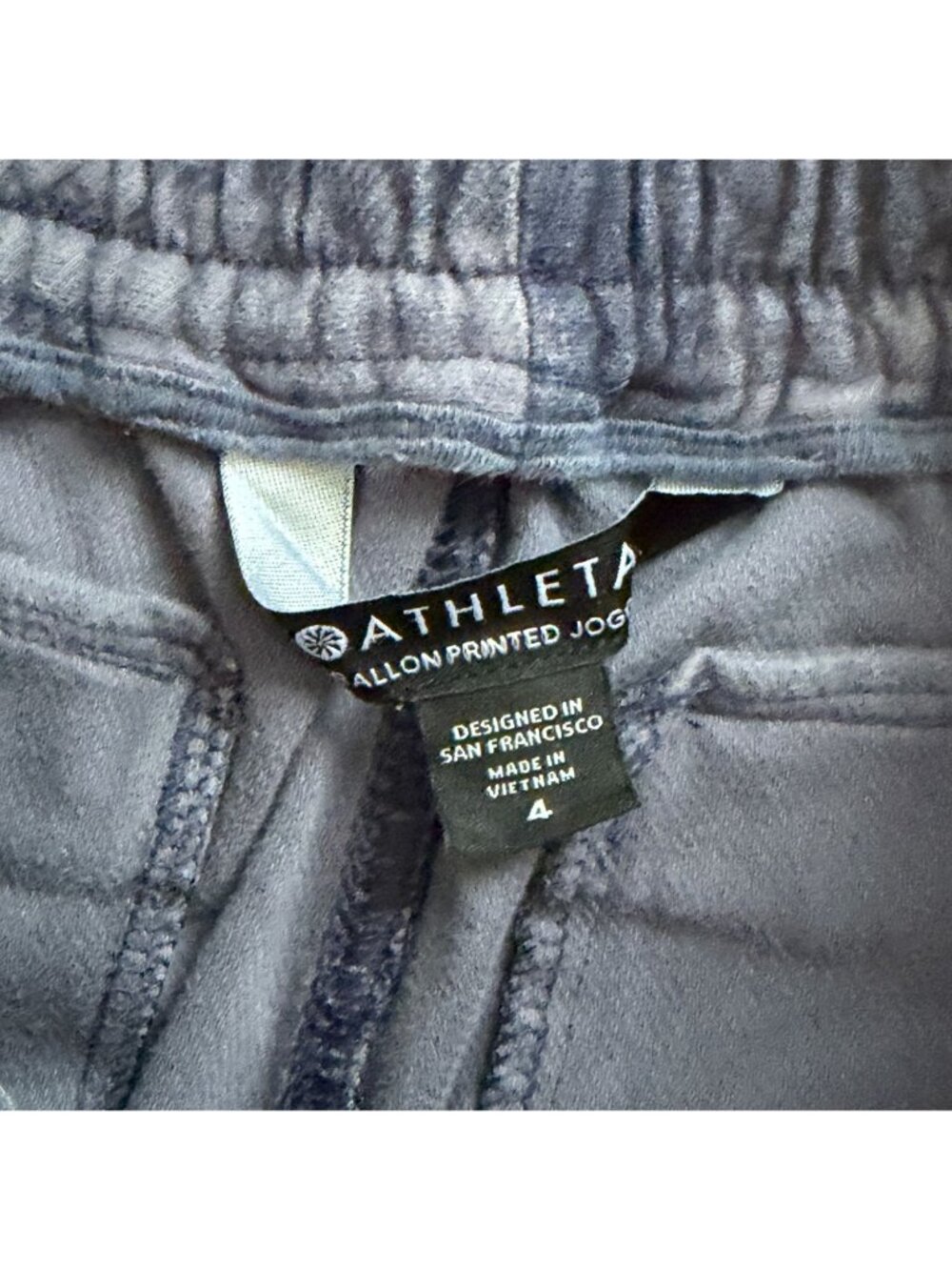 Athleta Farallon Printed Jogger Pant Inversion Medievil Violet-4-GUC - Picture 5 of 6